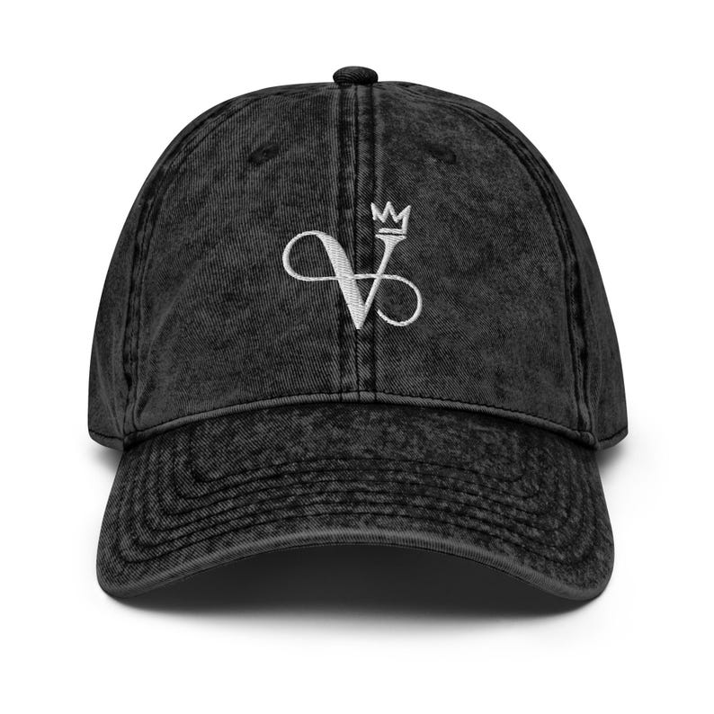 BTS V-Inspired Logo Embroidered Vintage Cap | Unofficial K-Pop Merch