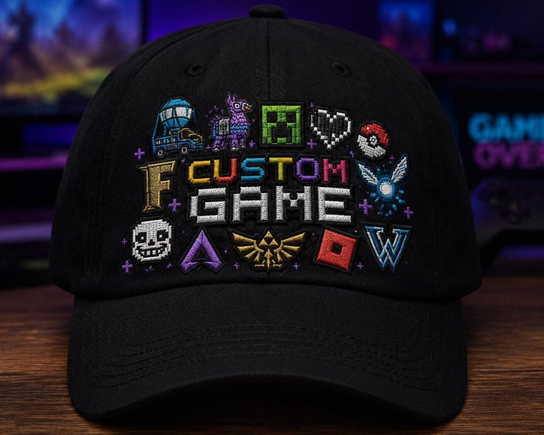 Custom Game Embroidered Cap