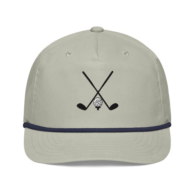 Embroidered Golf Rope Cap | Classic 5 Panel Snapback Hat for Golfers