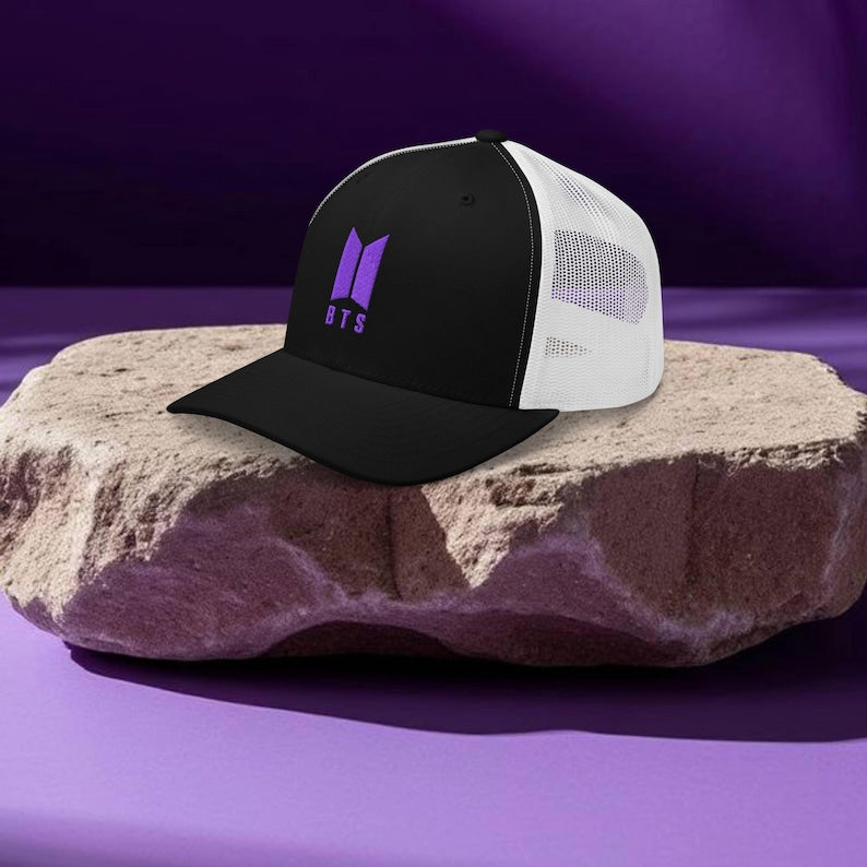 BTS Logo Army Embroidered Trucker Cap