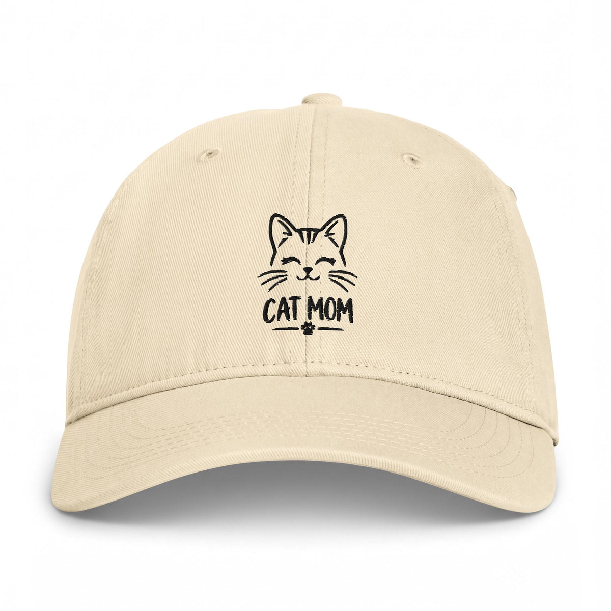 Cat Mom Baseball Cap, Embroidered Feline Lover Gift, Minimalist Hat – listing photo 7