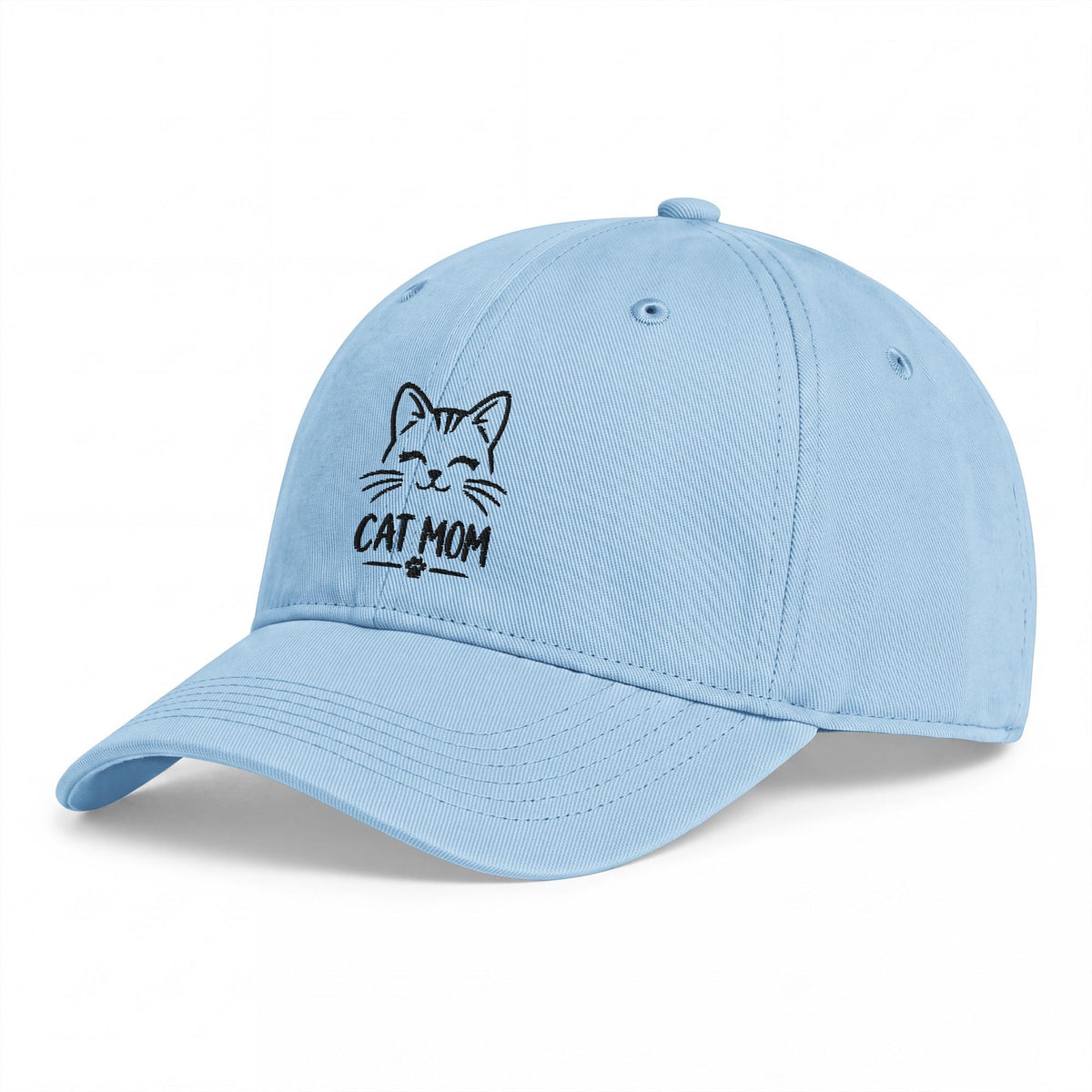 Cat Mom Baseball Cap, Embroidered Feline Lover Gift, Minimalist Hat – listing photo 13