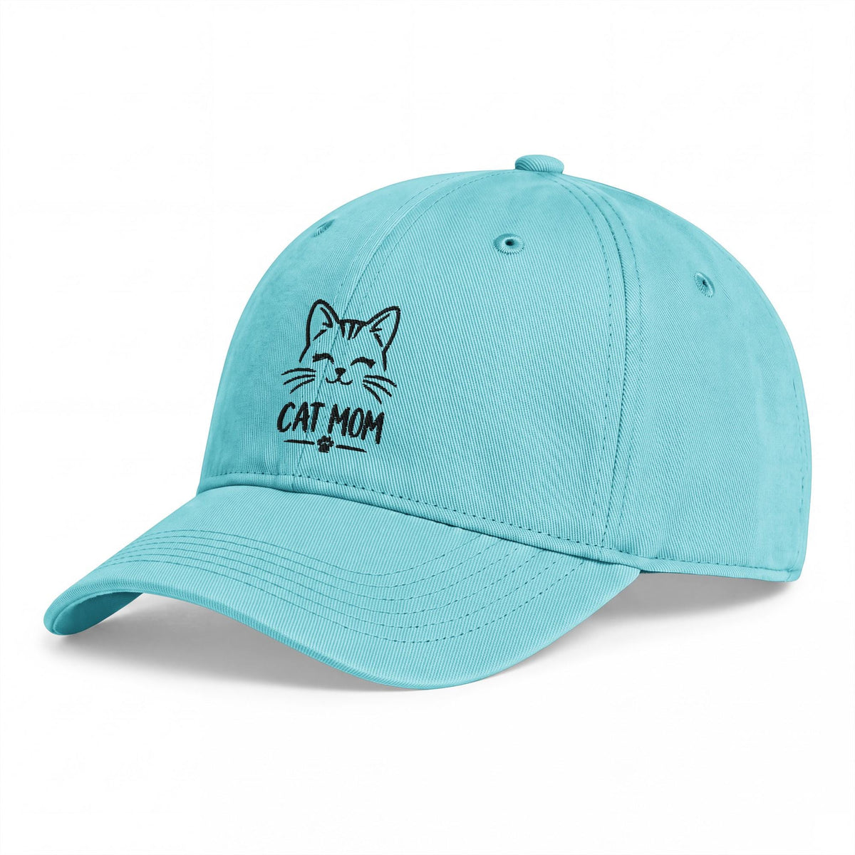Cat Mom Baseball Cap, Embroidered Feline Lover Gift, Minimalist Hat – listing photo 14