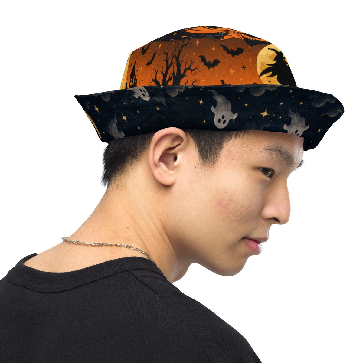 Halloween Headpiece, Reversible Bucket Hat – listing photo 4