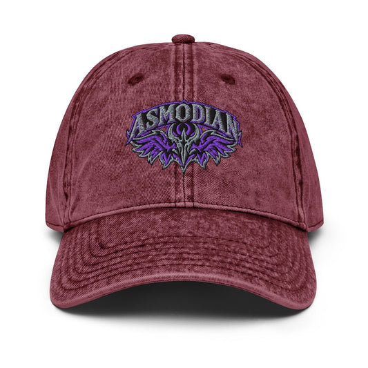 AION 2 Asmodian Embroidered Hat | Dark Fantasy Cap