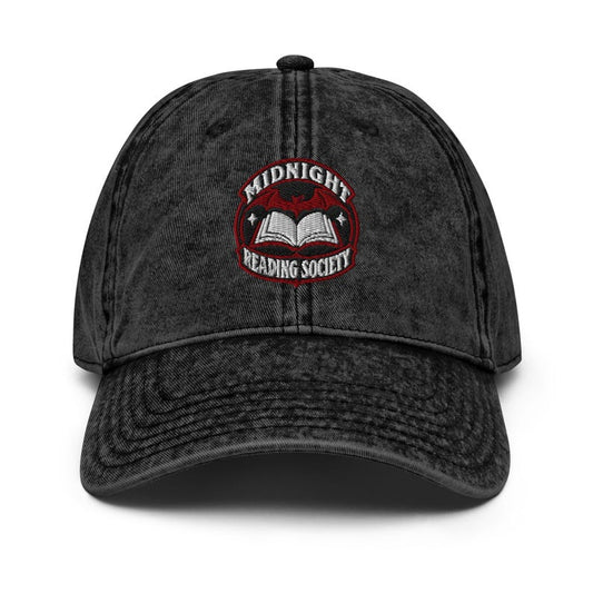 Midnight Reading Society Embroidered Hat | Gothic Book Club Cap