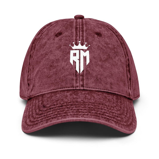 BTS RM-Inspired Logo Embroidered Vintage Cap | Unofficial K-Pop Merch