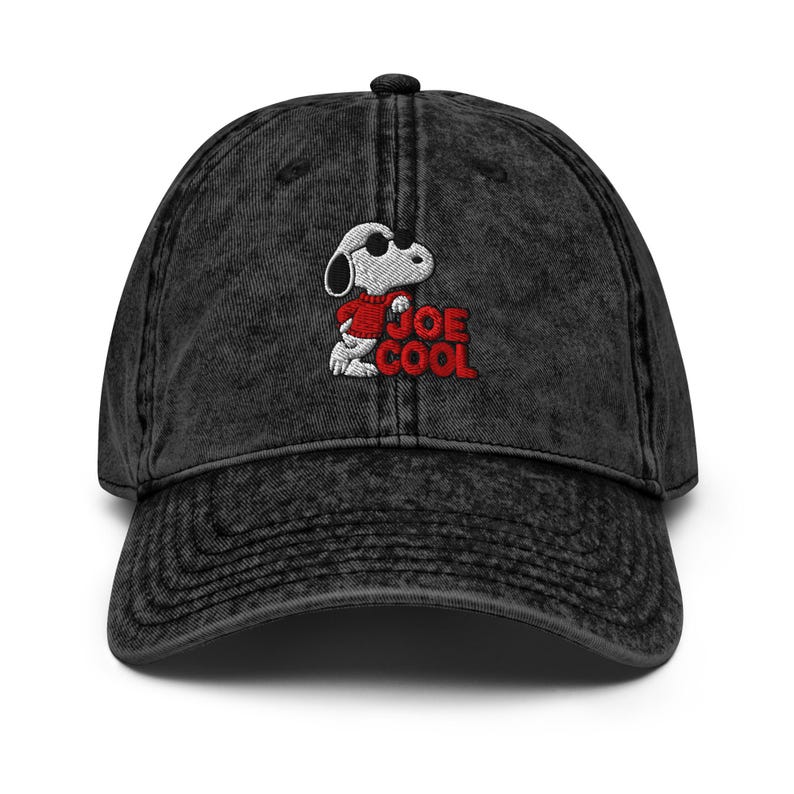 Snoopy Joe Cool Embroidered Hat: Classic Cartoon Style, Casual Everyday Wear