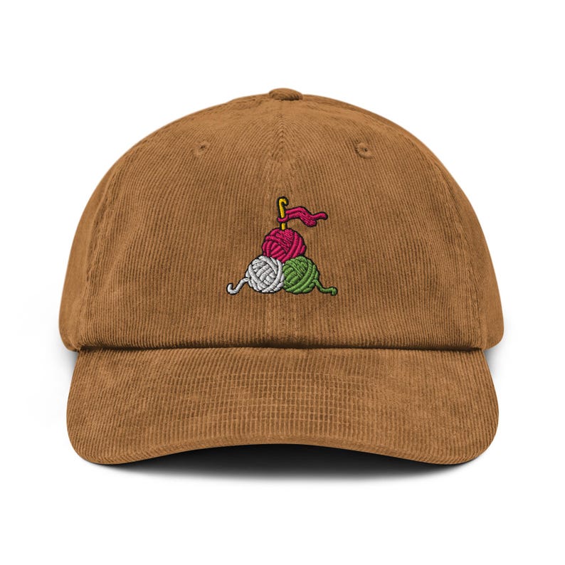 Crochet WIP Club cap, Corduroy hat