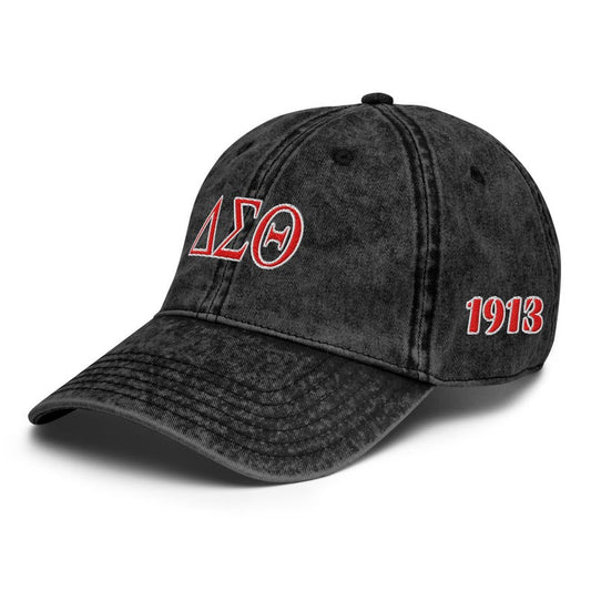 Delta Sigma Theta-Inspired 1913 Hat | Vintage Cotton Twill Cap | Crimson & Cream Sorority Gift