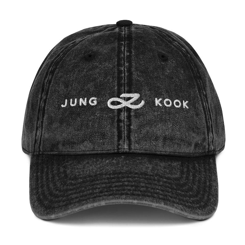 JUNG KOOK Logo Embroidered Vintage Cap