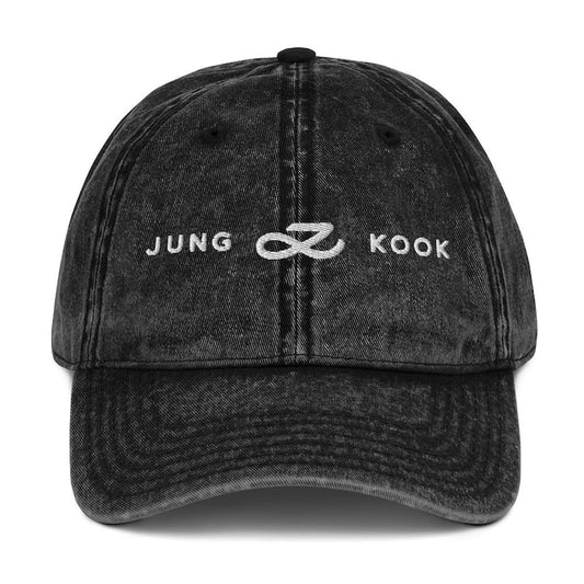 JUNG KOOK Logo Embroidered Vintage Cap