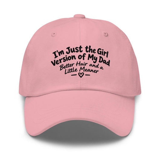 Funny Dad's Girl Baseball Cap, Chino Cotton Twill, Adjustable Strap
