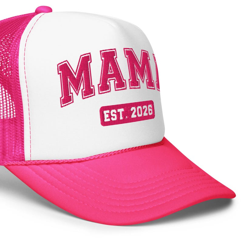 Mama Est. 2026 Embroidered Trucker Hat | New Mom Cap, Mother's Day Gift