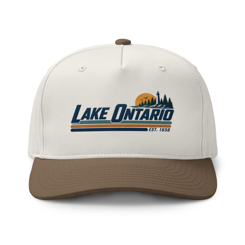 Lake Ontario Cap: Vintage Gel Lakes Travel Hat (100% Cotton)