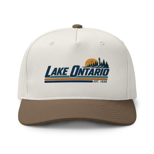 Lake Ontario Cap: Vintage Gel Lakes Travel Hat (100% Cotton)