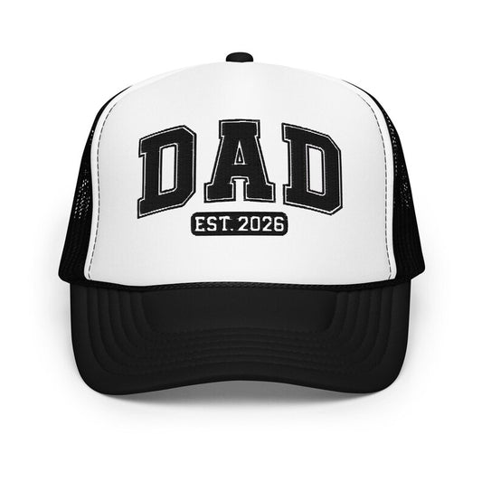 First Time Dad Est 2026 Trucker Hat | New Dad Embroidered Cap