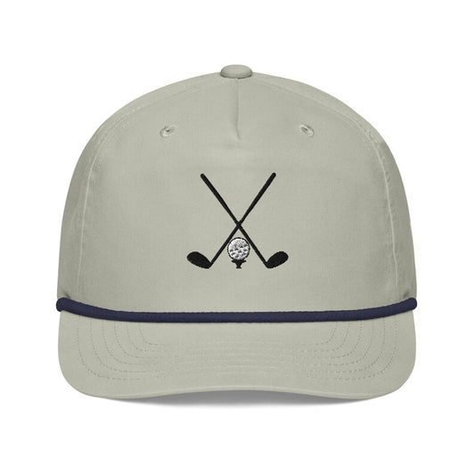 Embroidered Golf Rope Cap | Classic 5 Panel Snapback Hat for Golfers