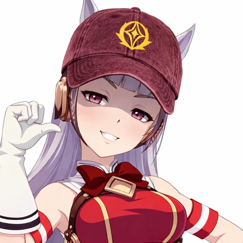 Gold Ship Anime Hat, Vintage Style