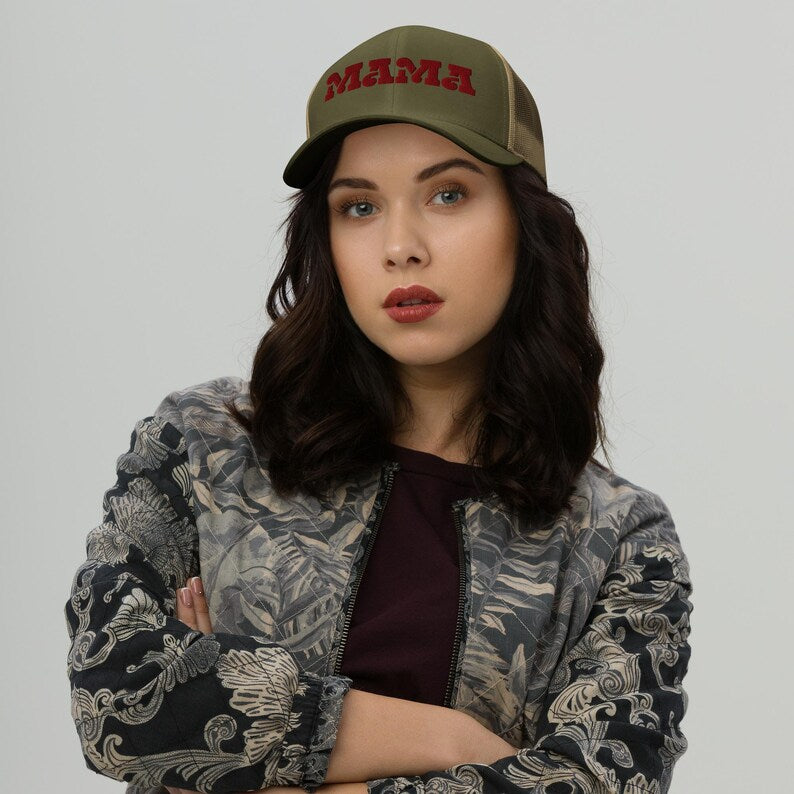 Mama Trucker Hat | Embroidered Mom Gift | Mother's Day Birthday Present