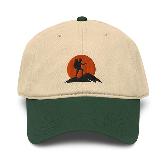 Embroidered Mountain Hiking Cap | Minimalist Outdoor Adventure Dad Hat | Nature Lover Gift