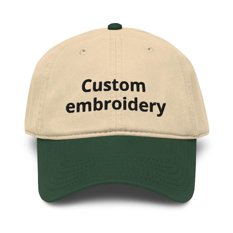 Custom Embroidered Baseball Hat | Personalized Text or Logo Dad Cap | Unisex Gift