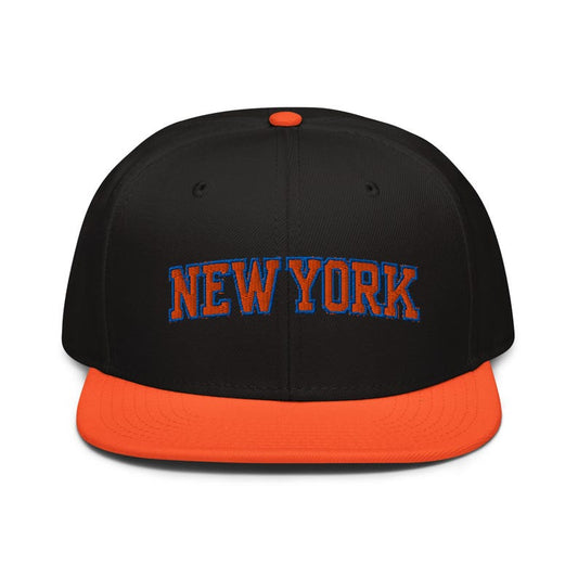 New York Knicks Embroidered Snapback Hat | Flat Brim Basketball Streetwear Cap