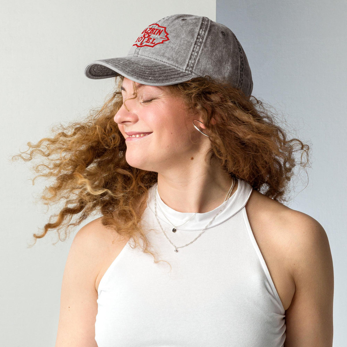 Hazbin Hotel Embroidered Vintage Cap – product view 5