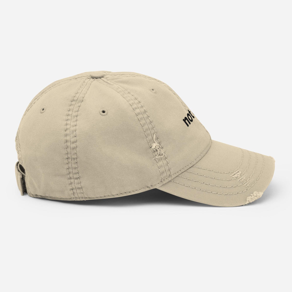 Not Easy Embroidered Quote Baseball Cap – product view 5