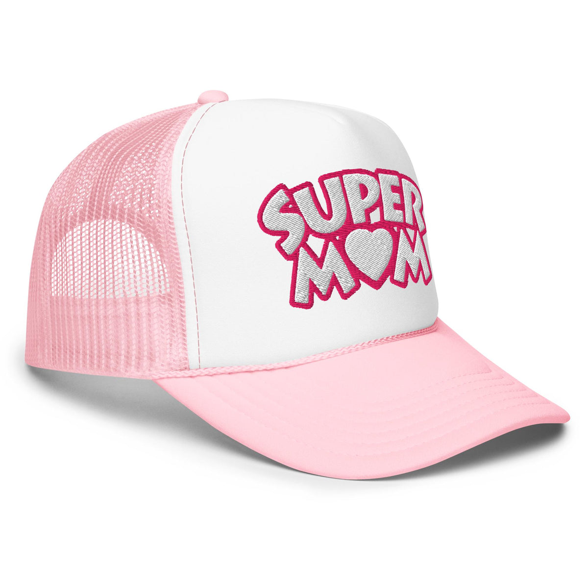 Super Mom Puff Embroidered Trucker Hat – product view 8