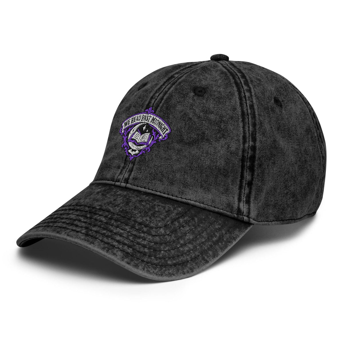 We Read Past Midnight Embroidered Hat – product view 2