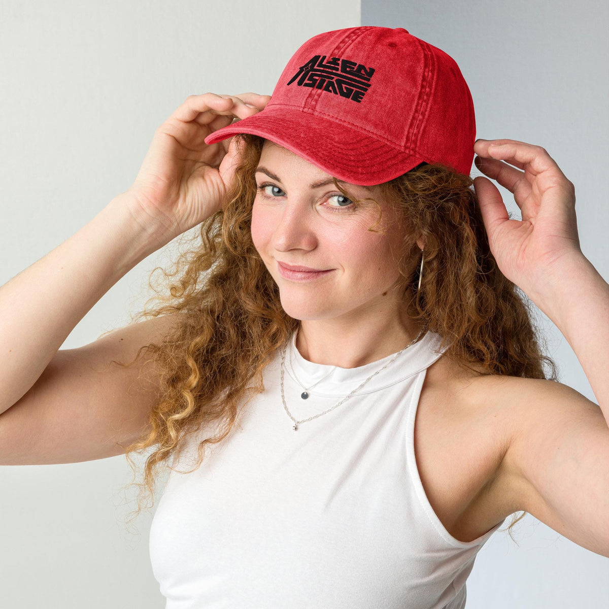 Alien Stage Embroidered Vintage Cap – product view 6