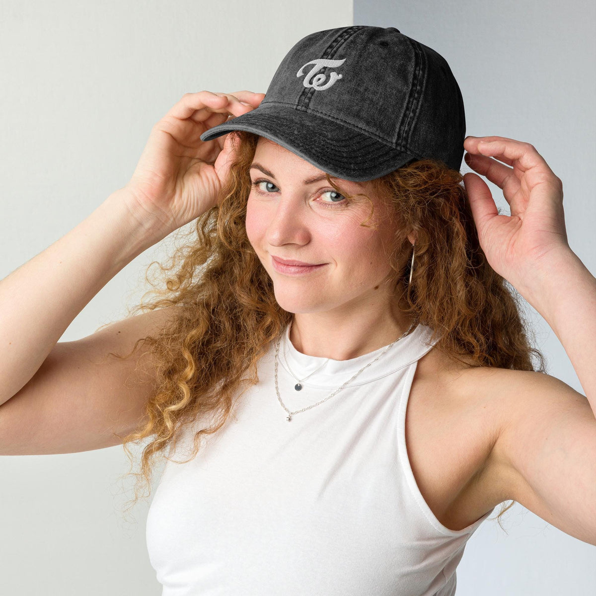 TWICE Logo Embroidered Vintage Cotton Twill Cap – listing photo 9