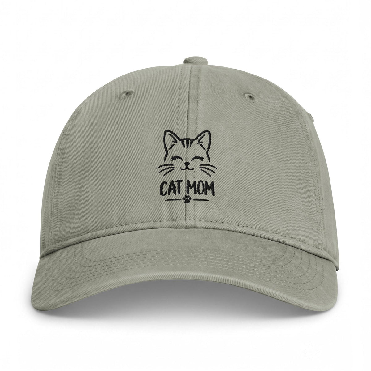 Cat Mom Baseball Cap, Embroidered Feline Lover Gift, Minimalist Hat – listing photo 2