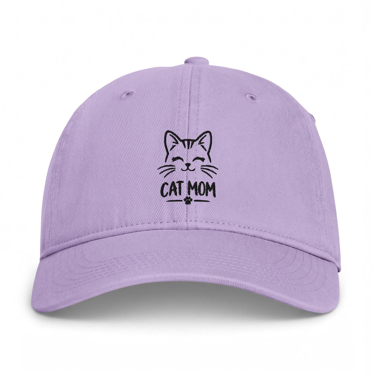 Cat Mom Baseball Cap, Embroidered Feline Lover Gift, Minimalist Hat – listing photo 3
