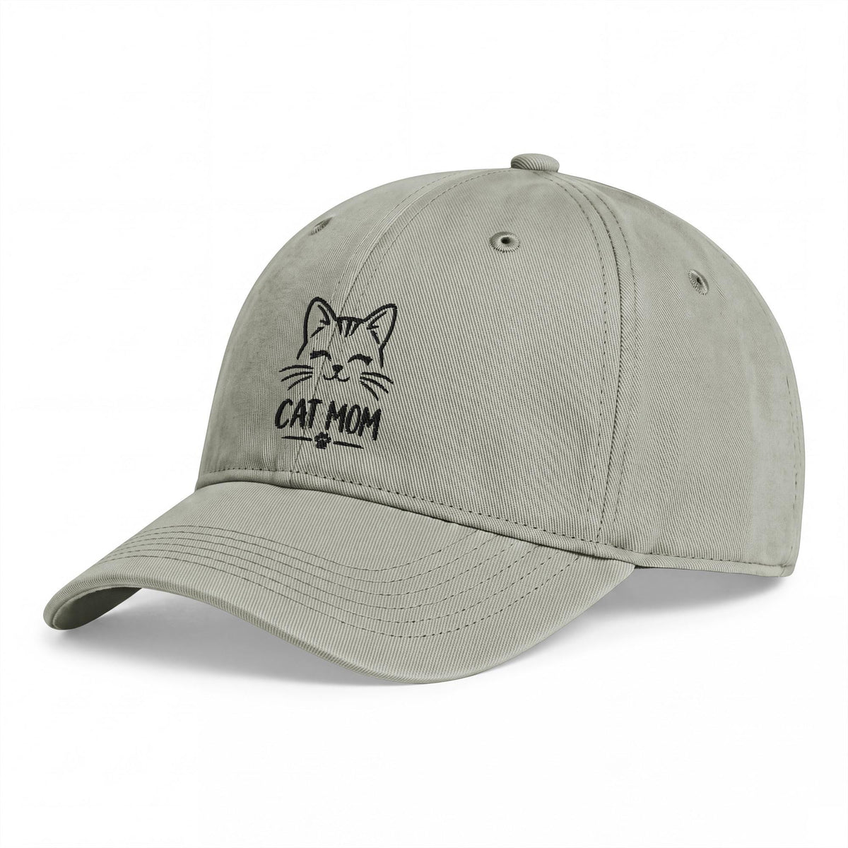 Cat Mom Baseball Cap, Embroidered Feline Lover Gift, Minimalist Hat – listing photo 9
