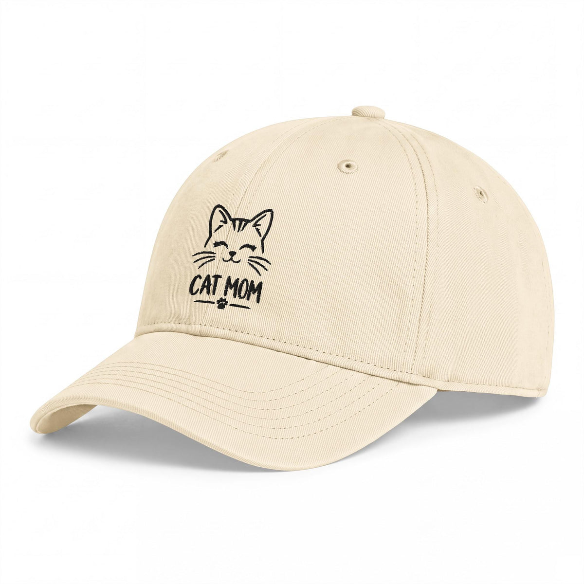 Cat Mom Baseball Cap, Embroidered Feline Lover Gift, Minimalist Hat – listing photo 16