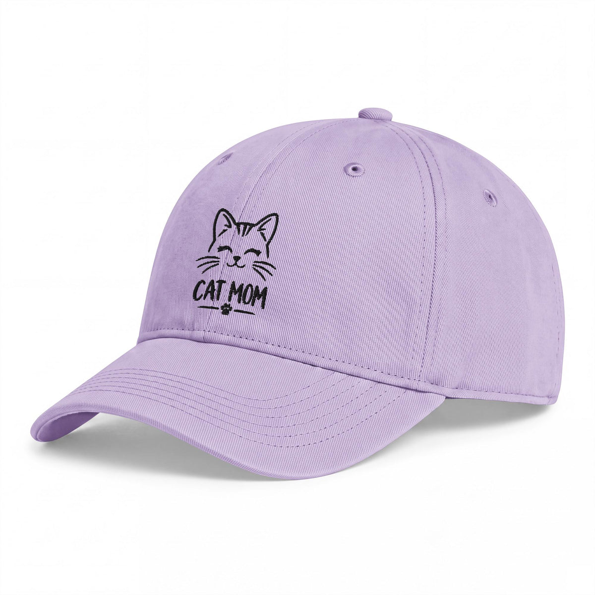 Cat Mom Baseball Cap, Embroidered Feline Lover Gift, Minimalist Hat – listing photo 15