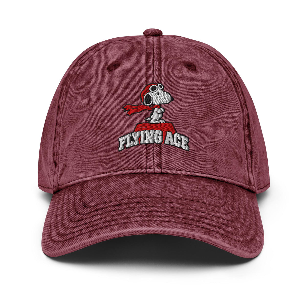Snoopy Flying Ace Embroidered Hat – listing photo 3