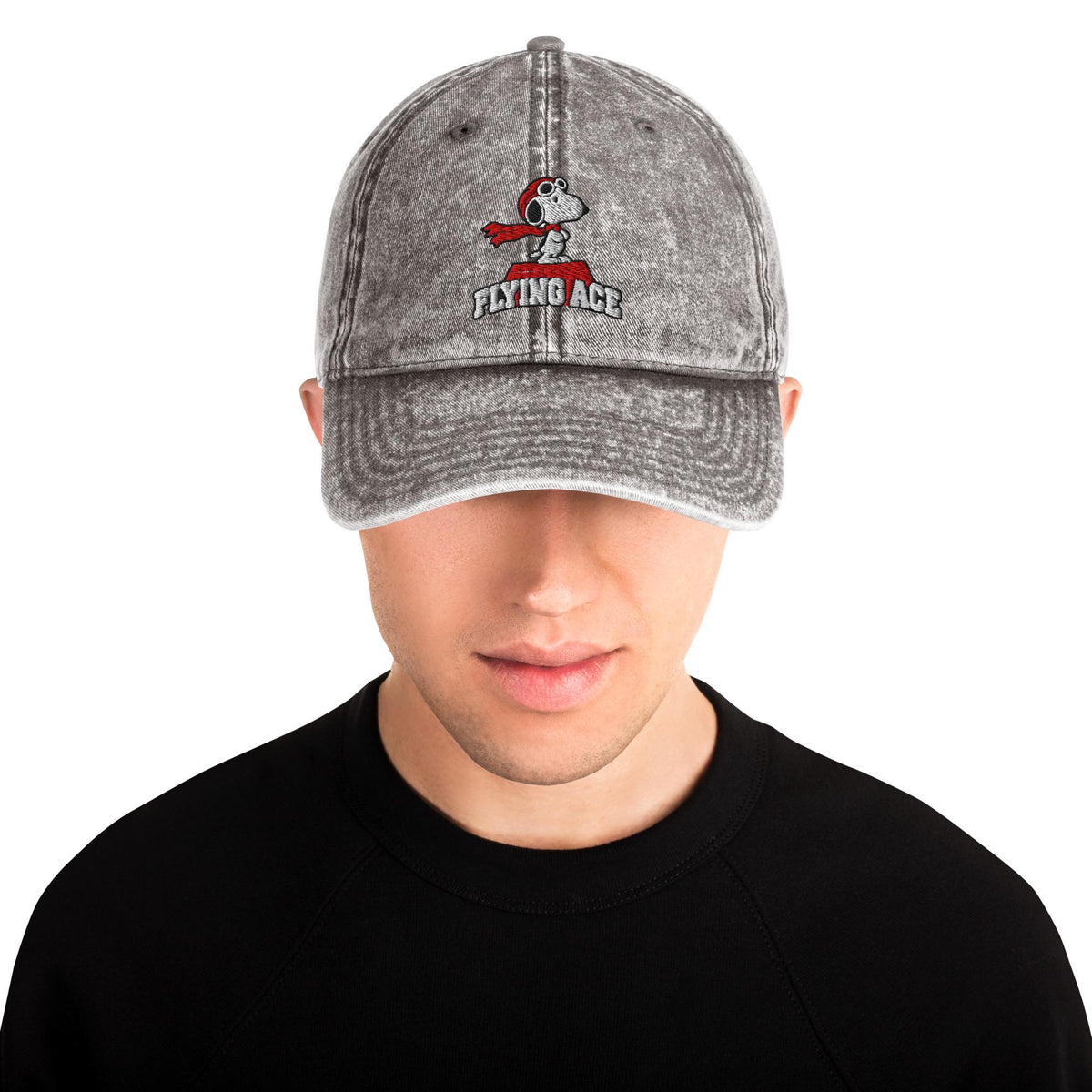 Snoopy Flying Ace Embroidered Hat – listing photo 7