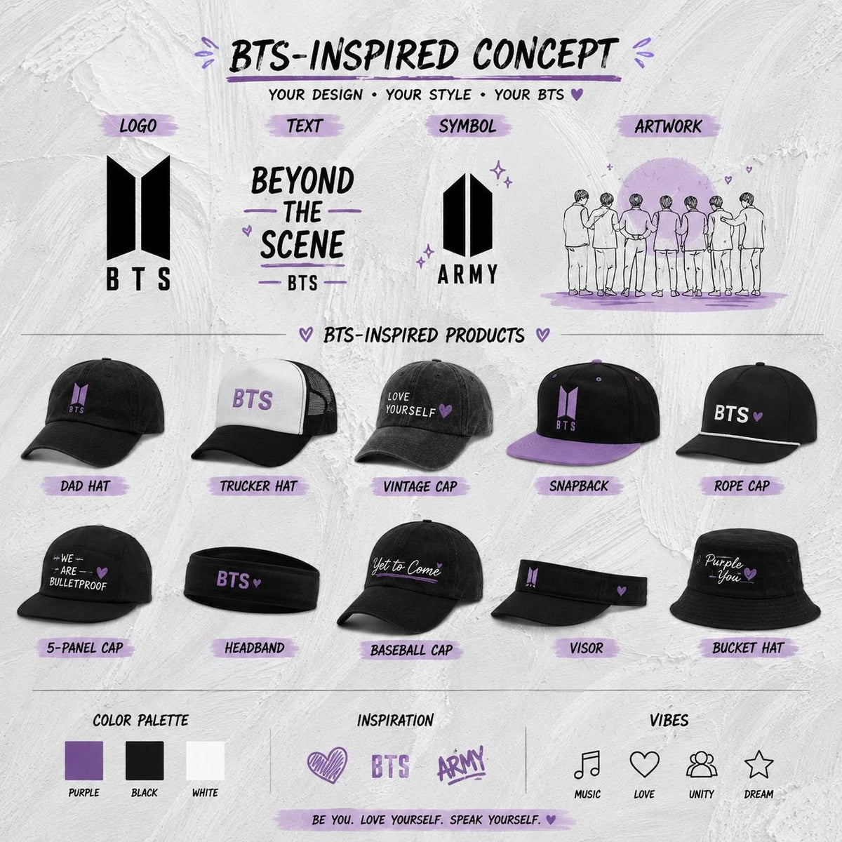 Custom BTS August 1 Concert Hat – listing photo 2