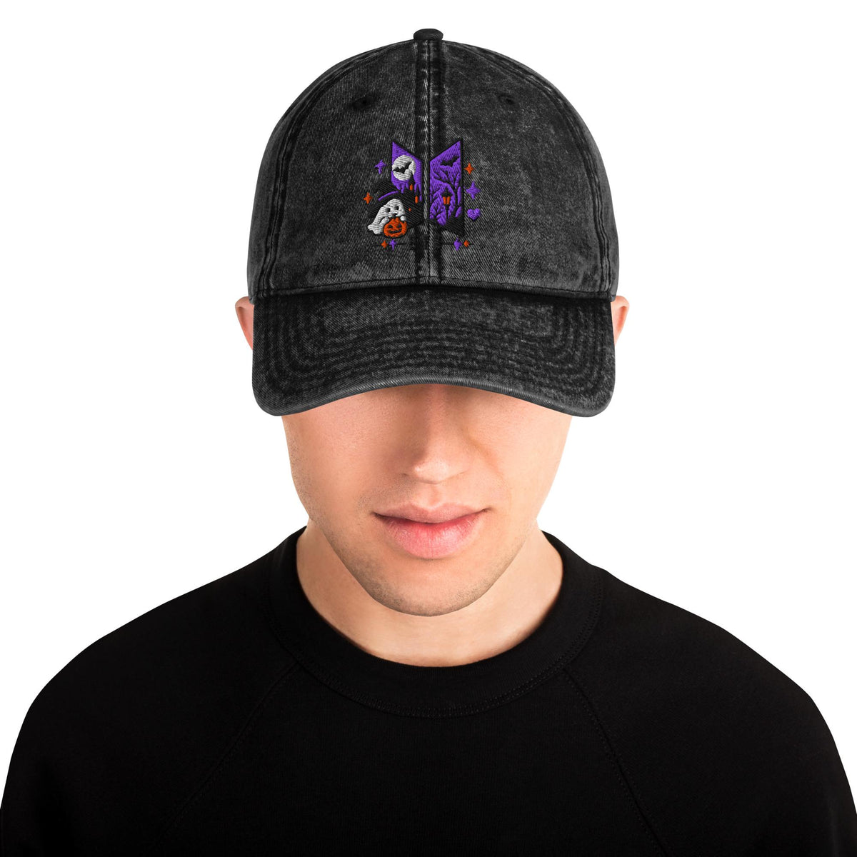 BTS X Halloween Embroidered Vintage Cap – listing photo 4