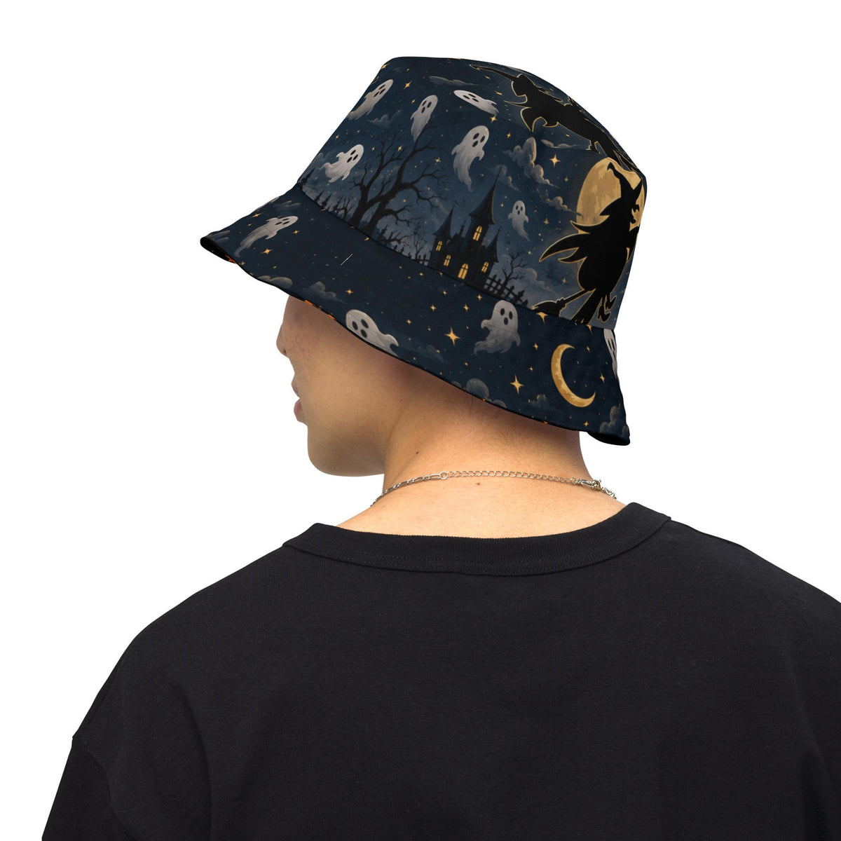Halloween Headpiece, Reversible Bucket Hat – listing photo 2