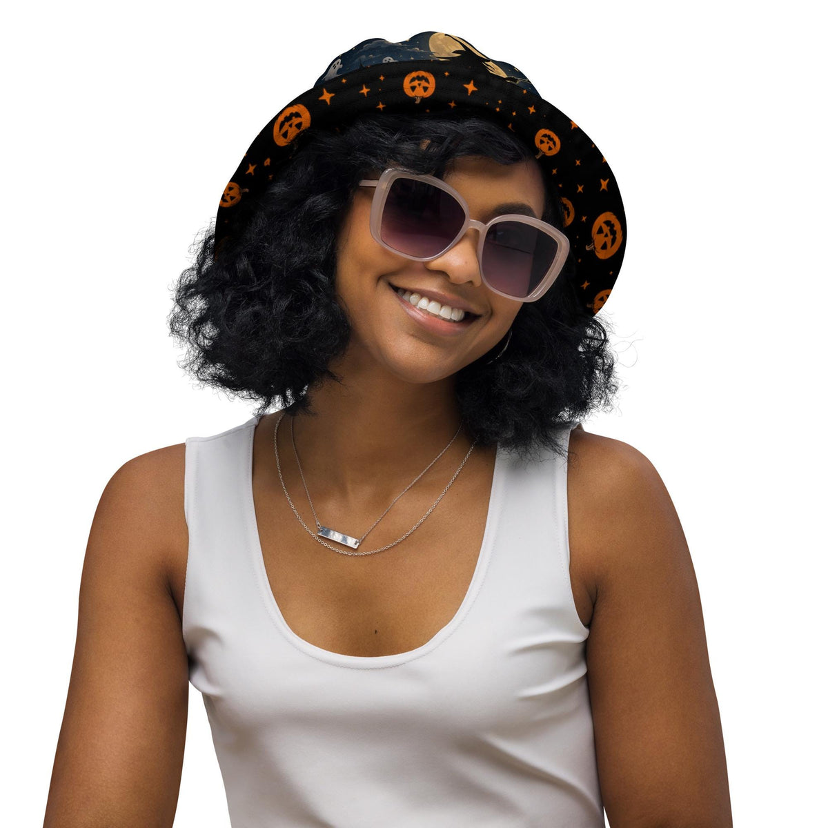 Halloween Headpiece, Reversible Bucket Hat – listing photo 7
