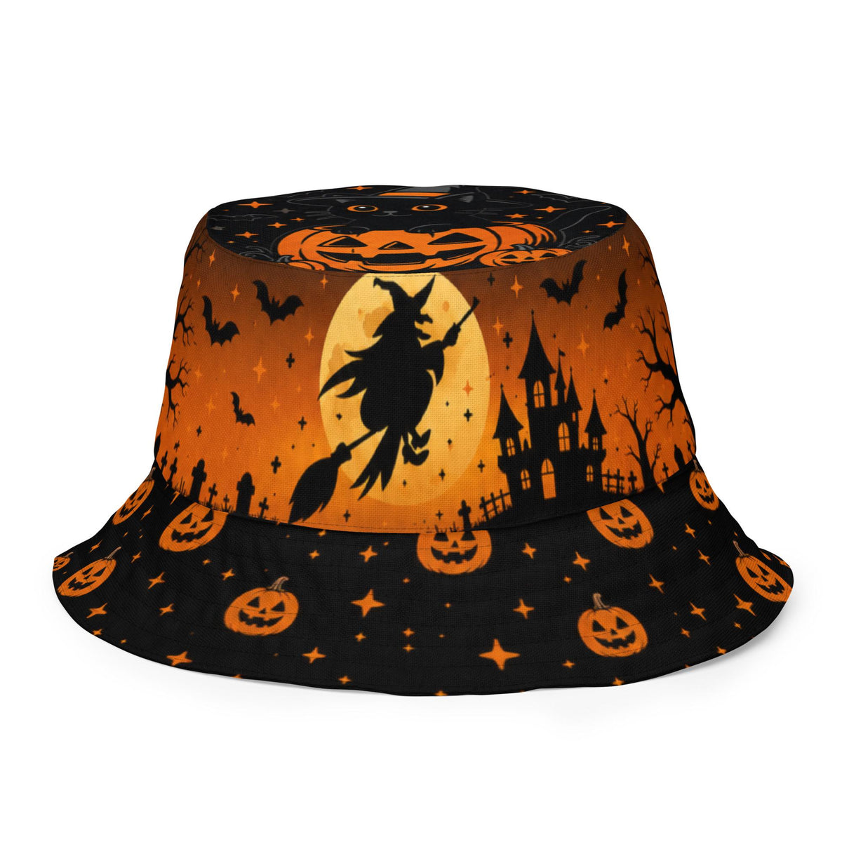 Halloween Headpiece, Reversible Bucket Hat – listing photo 9
