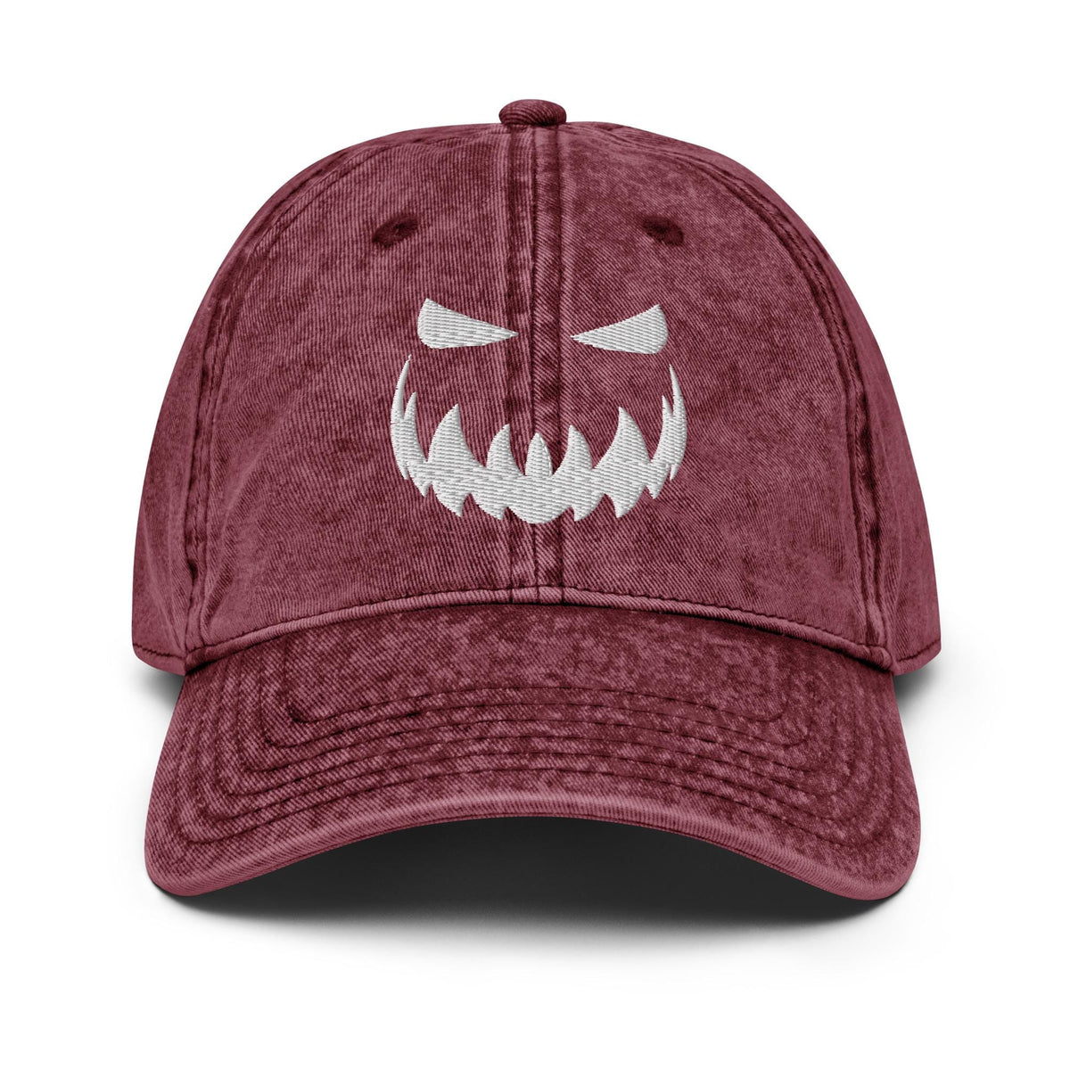 Black Halloween Hat: Embroidered Pumpkin Face, Spooky Costume Accessory – listing photo 5