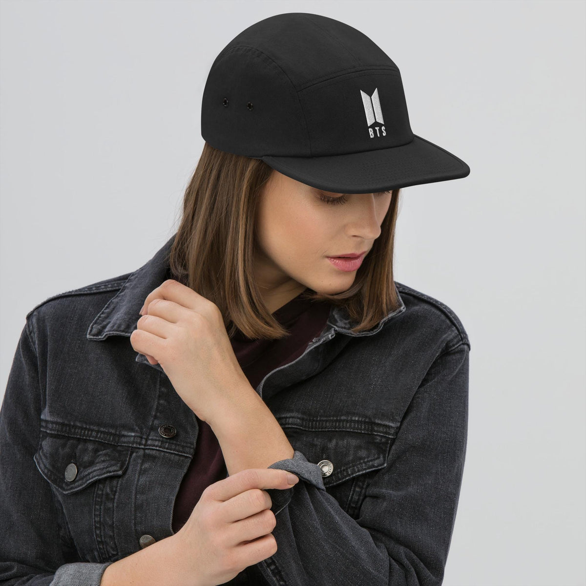 BTS Logo Army Embroidered Five Panel Cap – listing photo 2