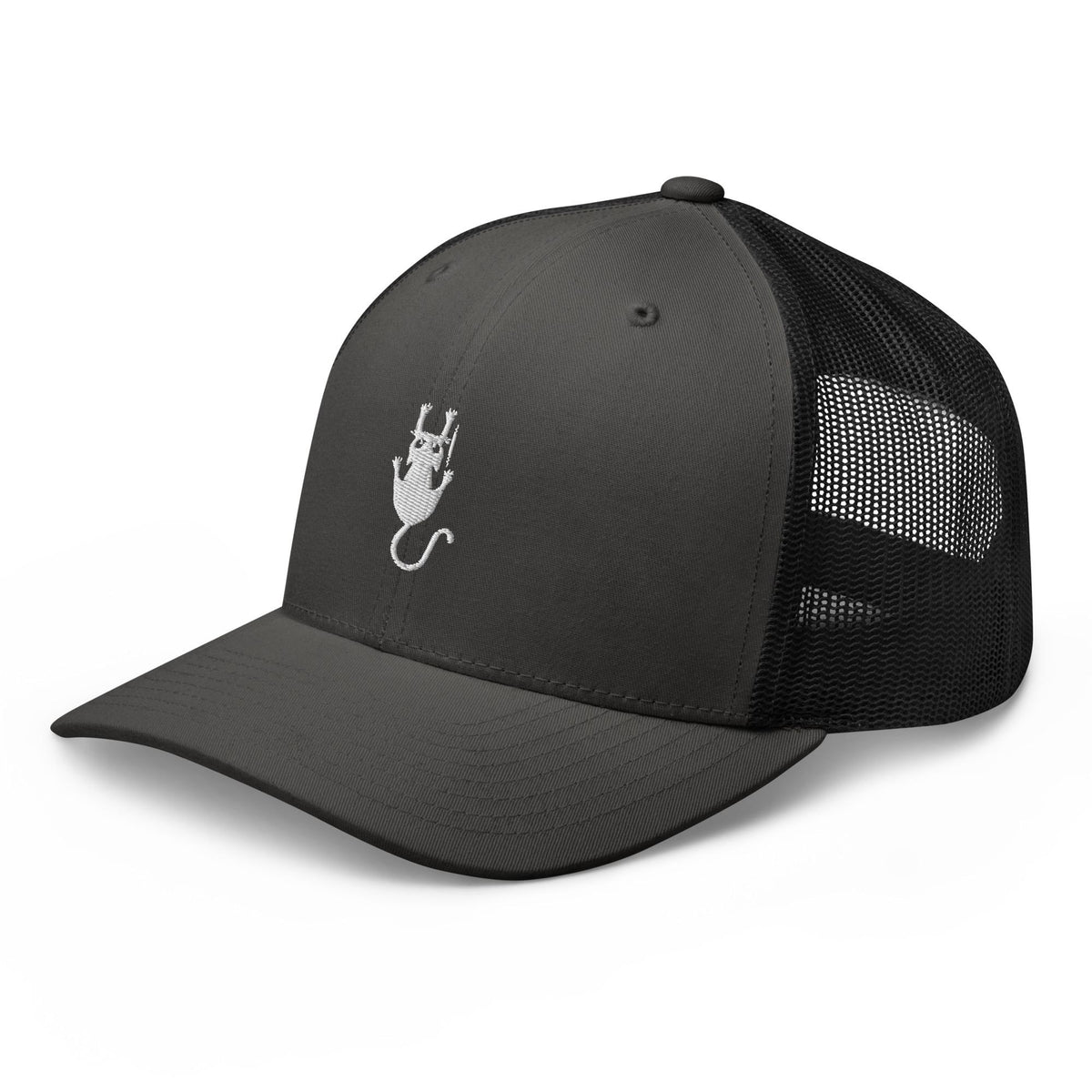 White Cat Embroidered Trucker Cap – listing photo 2