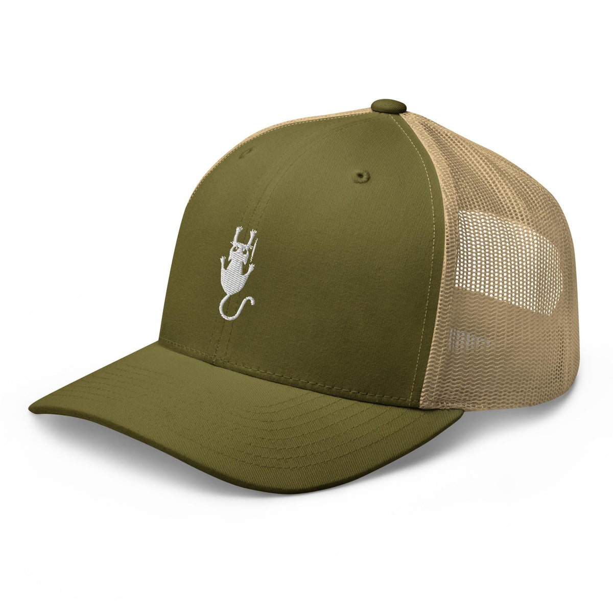 White Cat Embroidered Trucker Cap – listing photo 4